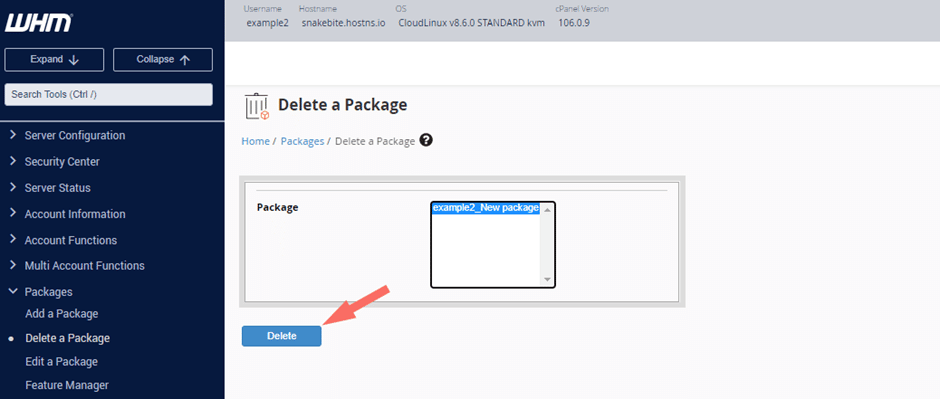 Getting Started with WHM / Web Host Manager 16