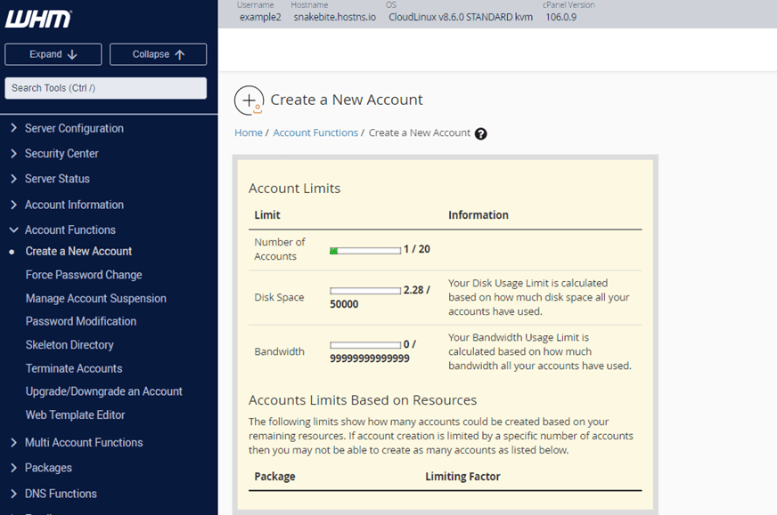 Getting Started with WHM / Web Host Manager 18