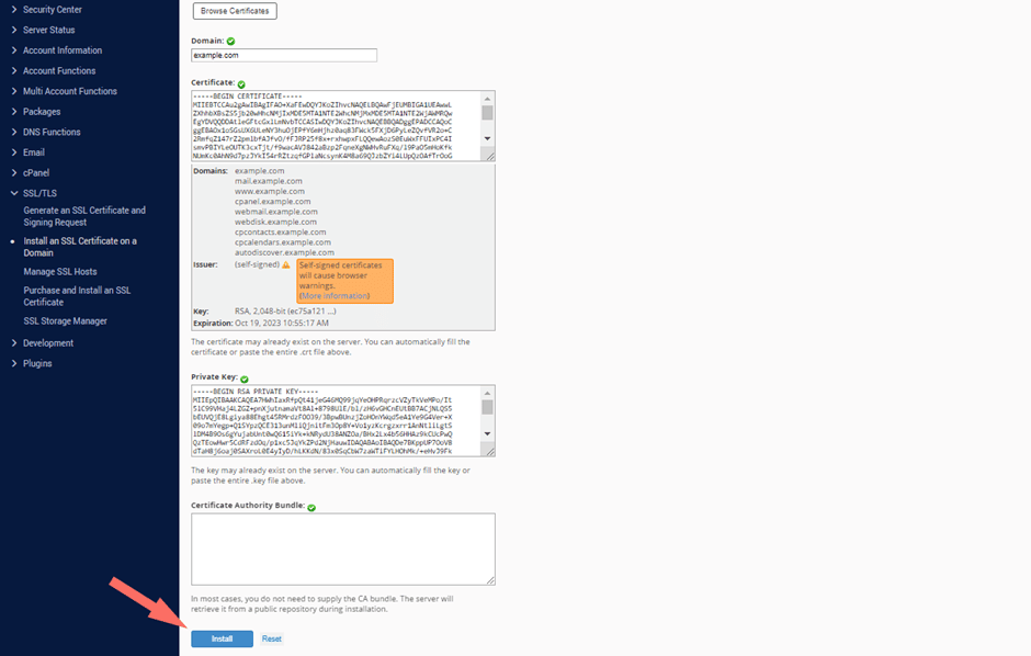 Getting Started with WHM / Web Host Manager 39