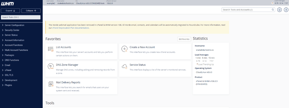 Getting Started with WHM / Web Host Manager 4