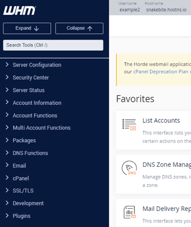 Getting Started with WHM / Web Host Manager 8