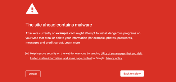 wordpress malware warning